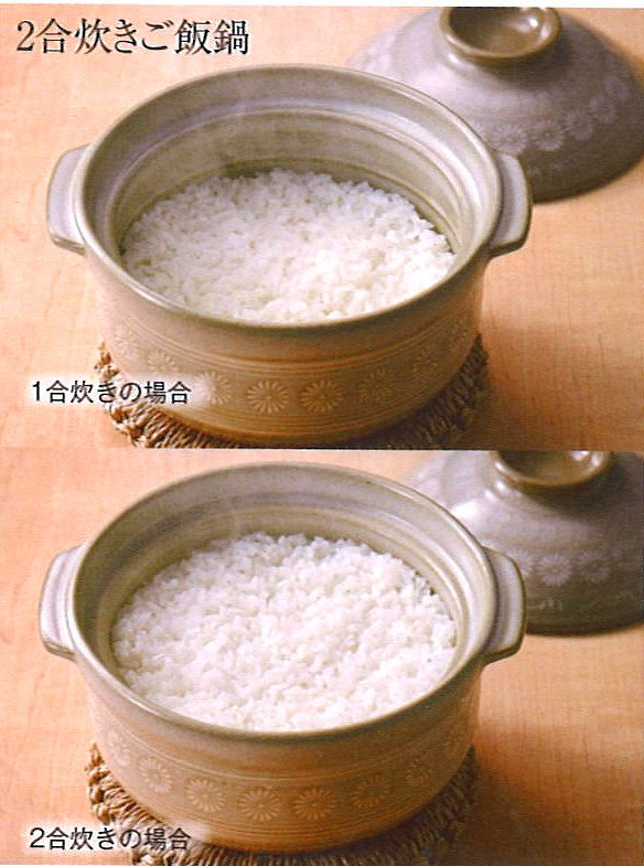 三陶 萬古焼 花三島 2合炊きご飯鍋 21161 土鍋