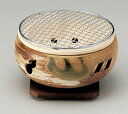 三陶 萬古焼 伊勢水コンロ 織部流し7号(金網・敷板付) 03065