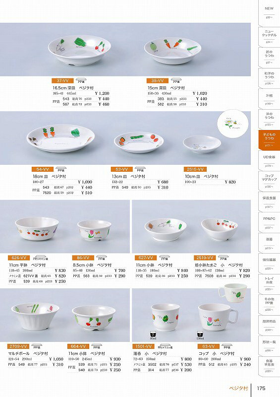 664 11cm小鉢 ベジタ村 信濃化学工業 shincaテーブルウェア2025-2026