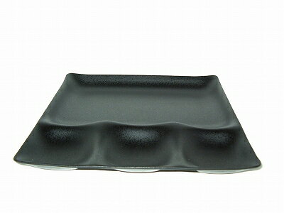 若泉漆器 スリーコンビプレート黒石目 M-017-53 大皿【あす楽対応】