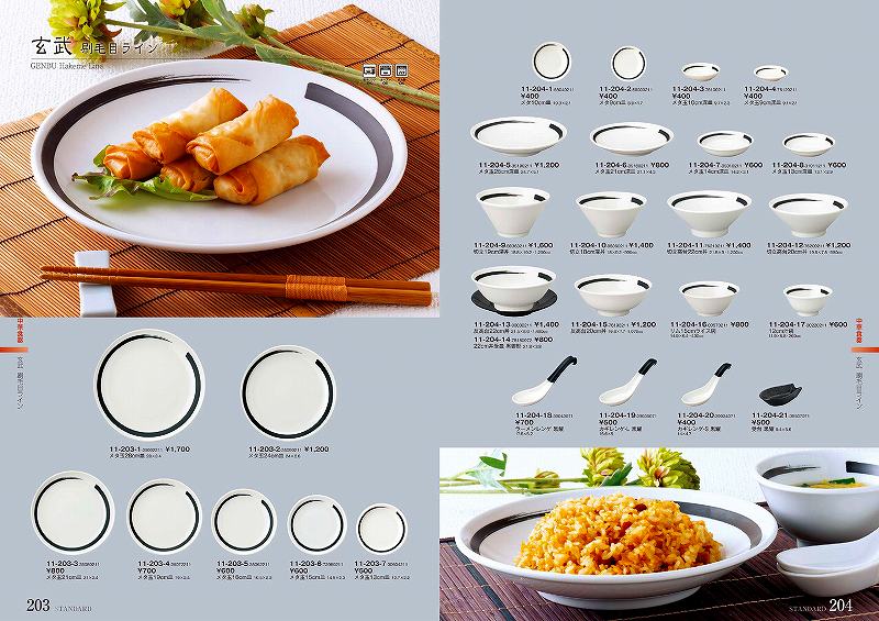 STANDARD Vol.11 玄武 刷毛目ライン メタ玉19cm皿 11-203-4