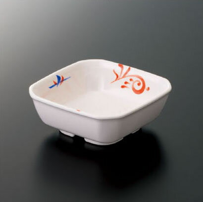 薄緋唐草 角小鉢 M-124EB スリーラインメラミンウェア2026