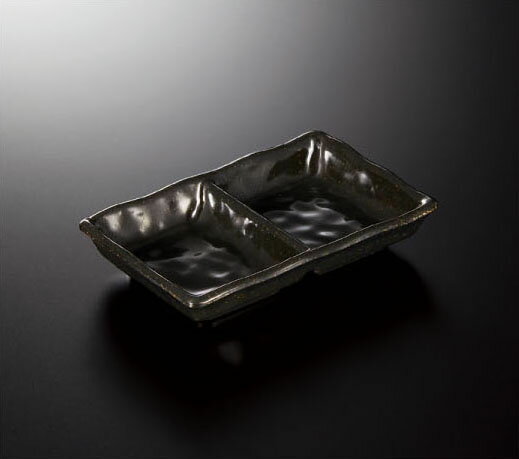 黒釉 2 点薬味入れ M-498KYU スリーラインメラミンウェア2026