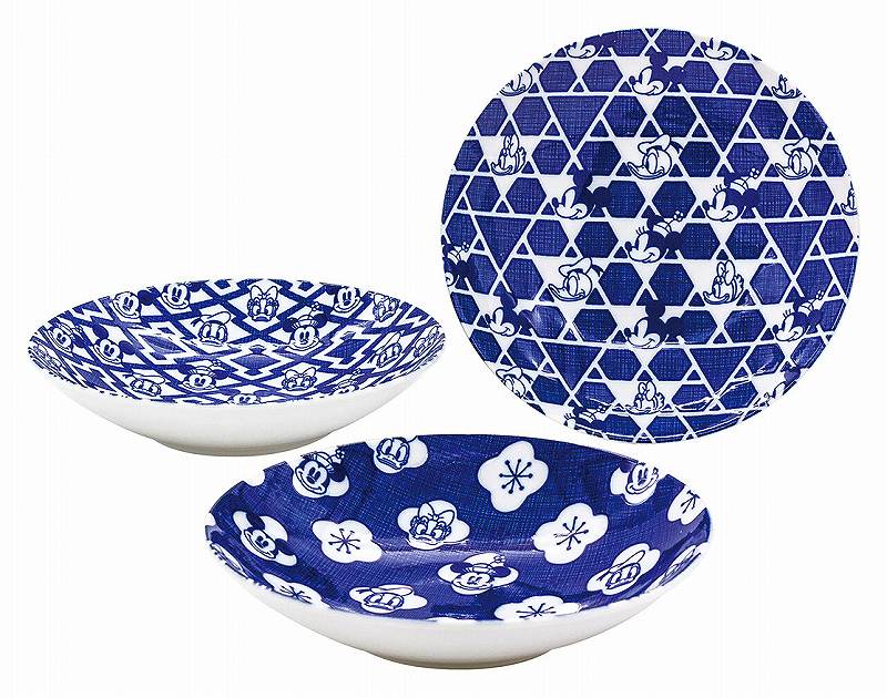 Disney ディズニー ニホンスタイル トリオカレーパスタセット 3308-05 ミッキーマウス Mickey ミニーマウス Minnie 大皿 カレー皿 パスタ皿のサムネイル