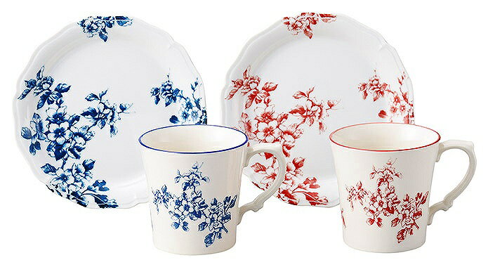 トワルドジュイ ペアプレート＆マグカップ 07574 中皿