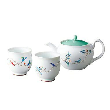 楽天市場】香蘭社 ルリ胡蝶蘭 茶器揃（茶道具・湯呑・急須｜コーヒー