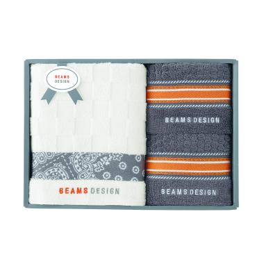 BEAMS DESIN ビームスデザイン チェッカーバンダナ タオルセット 51-3139500GY 51-3139500NB フェイスタオル バスタオル