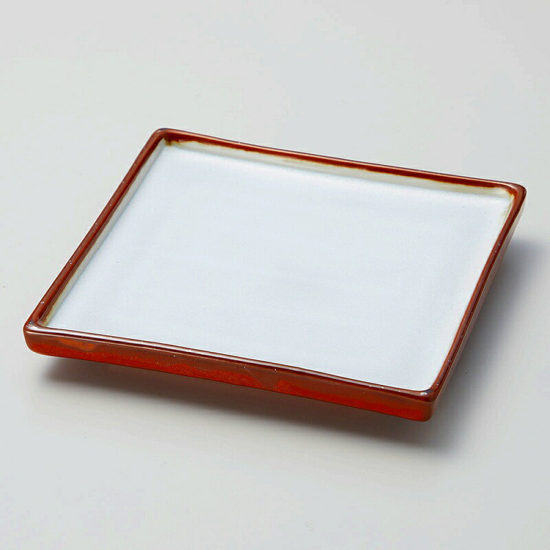 ときわ 第28集 紅釉正角7.0皿 ト020-208