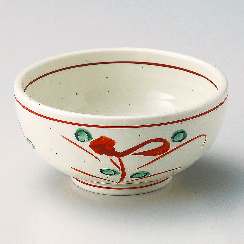 ときわ 第28集 赤絵手描花12.5cm多用鉢 ア060-078