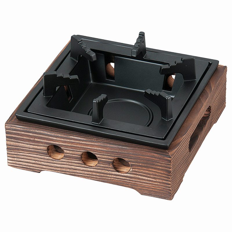 ときわ 第28集 ［AL・木］160焼杉民芸調コンロ（台付） ヌ732-368