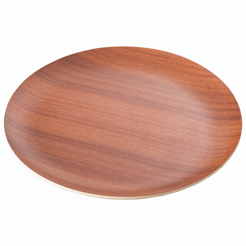 ときわ 第28集 マホガニー丸トレー 33cm ホ738-238