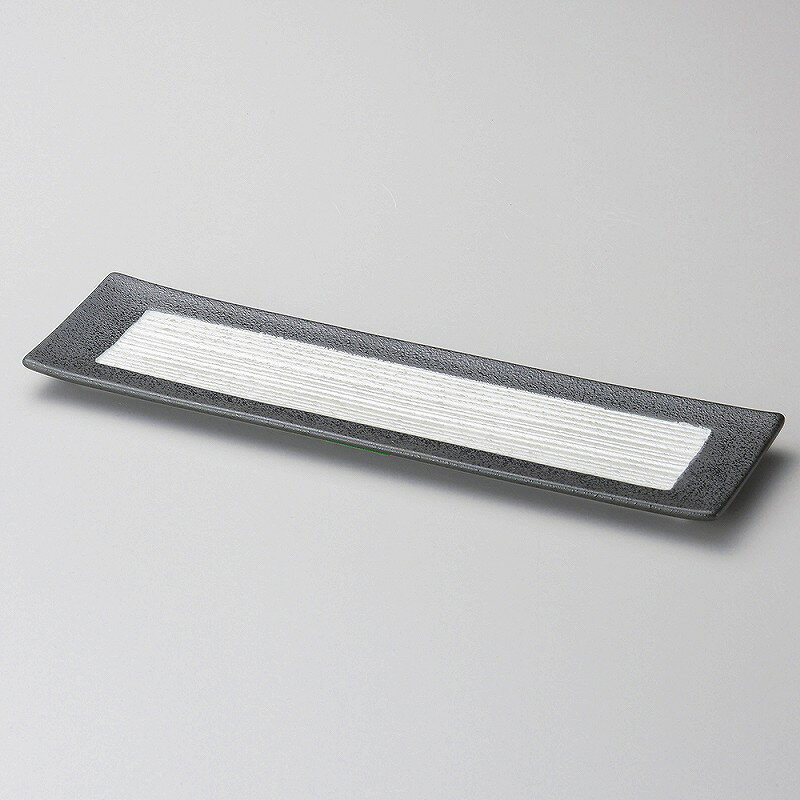 ときわ 第28集 黒ラスター 細長皿（小） ツ127-148