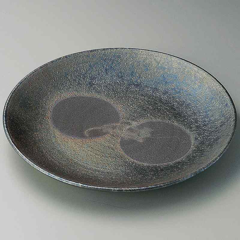 ときわ 第28集 黒窯変10.0ボタモチ丸皿 メ172-138