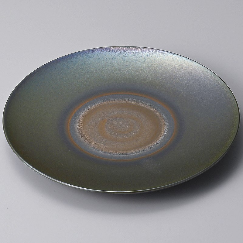 ときわ 第28集 ディナープレートブロンズ青結晶28cmディナープレート（青結晶） カ177-018