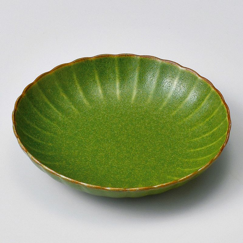 ときわ 第28集 オリーブ菊型取皿 カ226-068