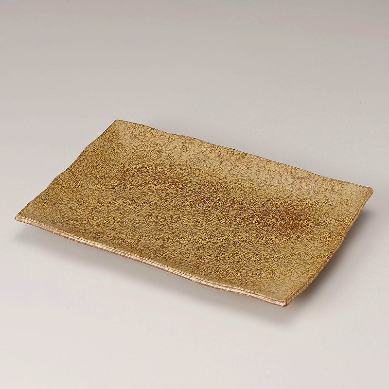 ときわ 第28集 黒茶吹10号長角皿 ス237-098