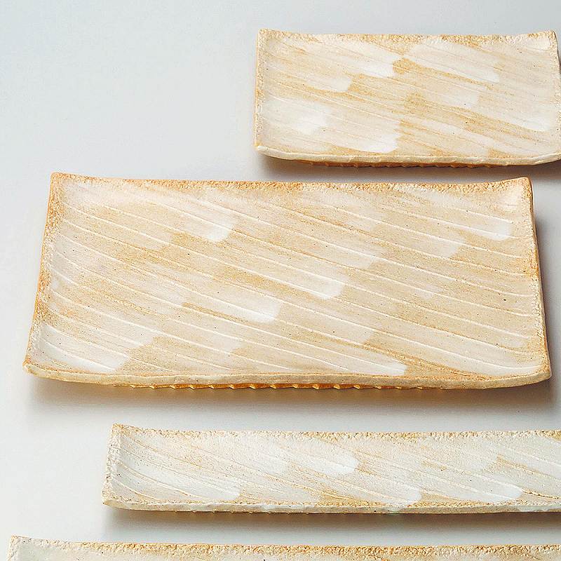 ときわ第28集志野釉13号長角皿ス...