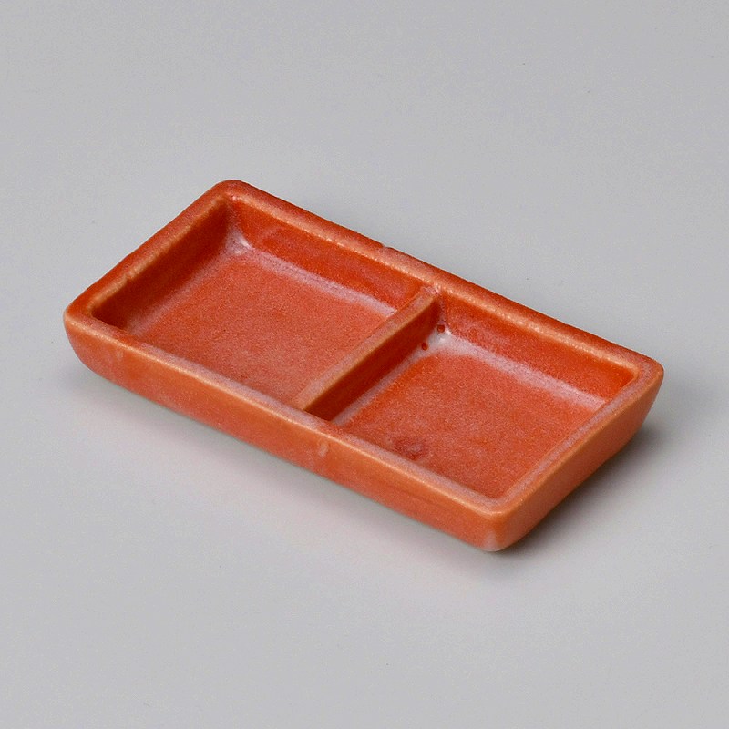 ときわ 第28集 赤楽二つ仕切り皿 ウ305-228