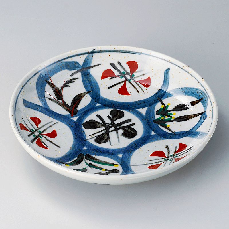 ときわ 第28集 益子赤丸紋7.5めん皿 テ308-018