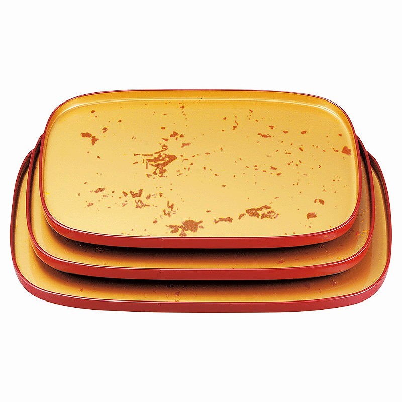 ときわ 第28集 ［A］新小判盆 色紙金箔渕朱尺3寸 エ713-338