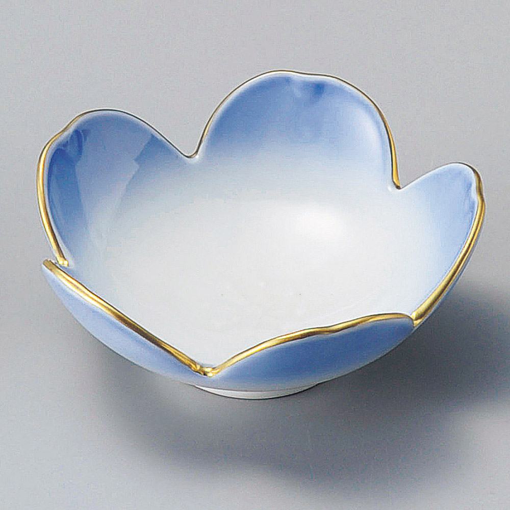 渕金コバルト桜型小鉢 ツ101-029 ときわ 第29集