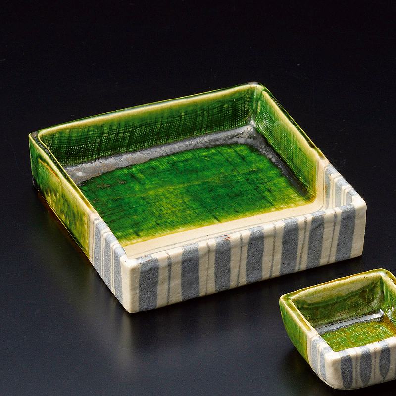 陶里第31集織部十草角形小鉢011...