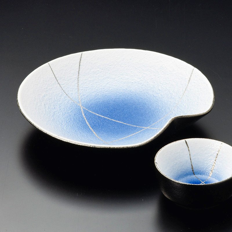 陶里 第31集 コバルト銀彩向付 01423-531