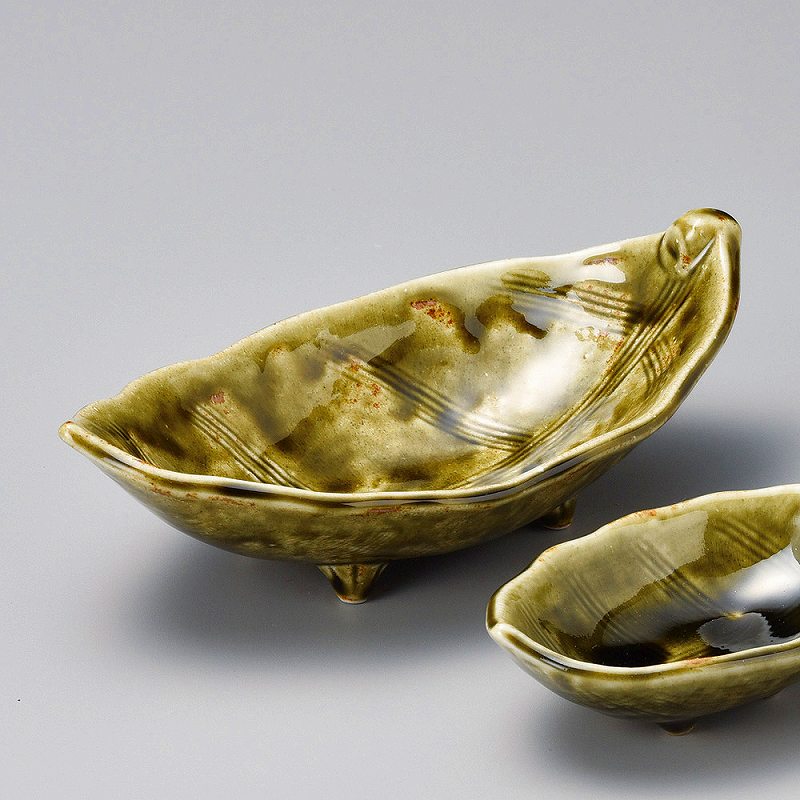 陶里 第31集 織部木の葉5.5鉢 02505-051