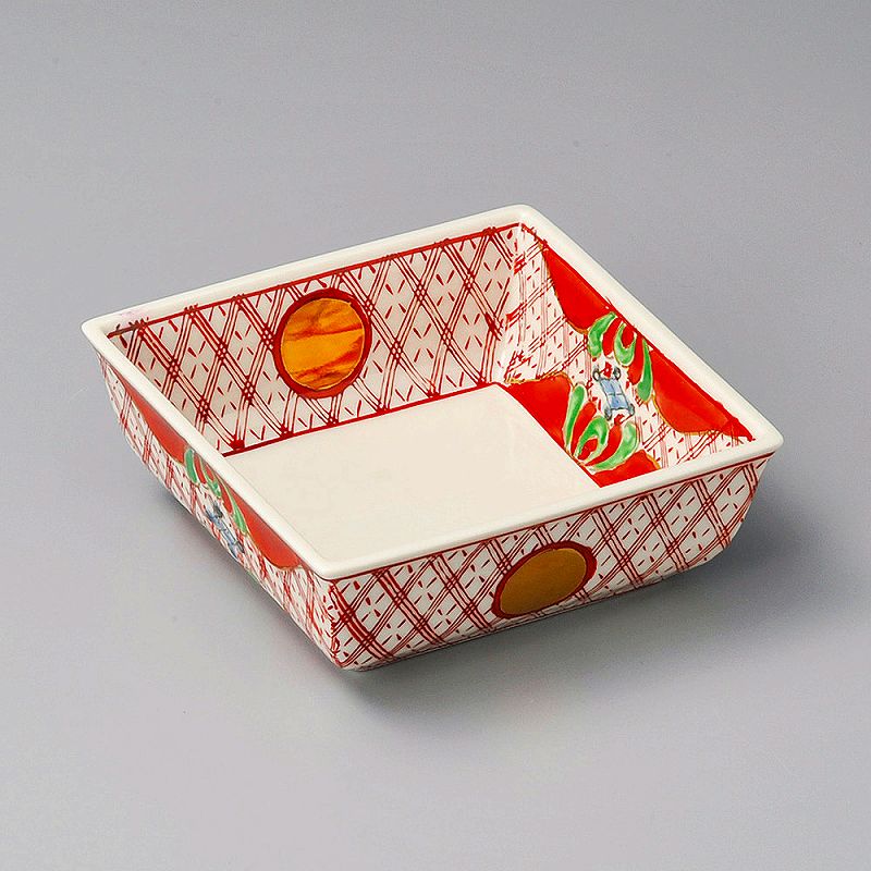 陶里 第31集 内外用楽角形刺身鉢 02907-461