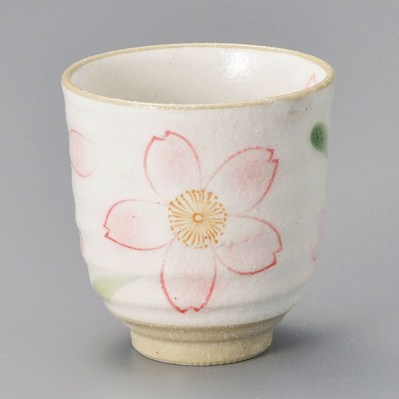 Chinese Tableware - 陶里 第31集 志野桜湯呑（赤） 56046-321