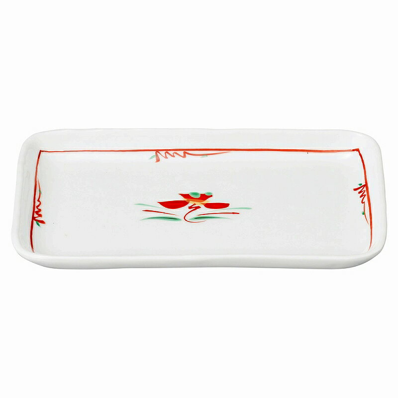 陶里 第31集 赤絵花紋 7.5長角皿 76818-051