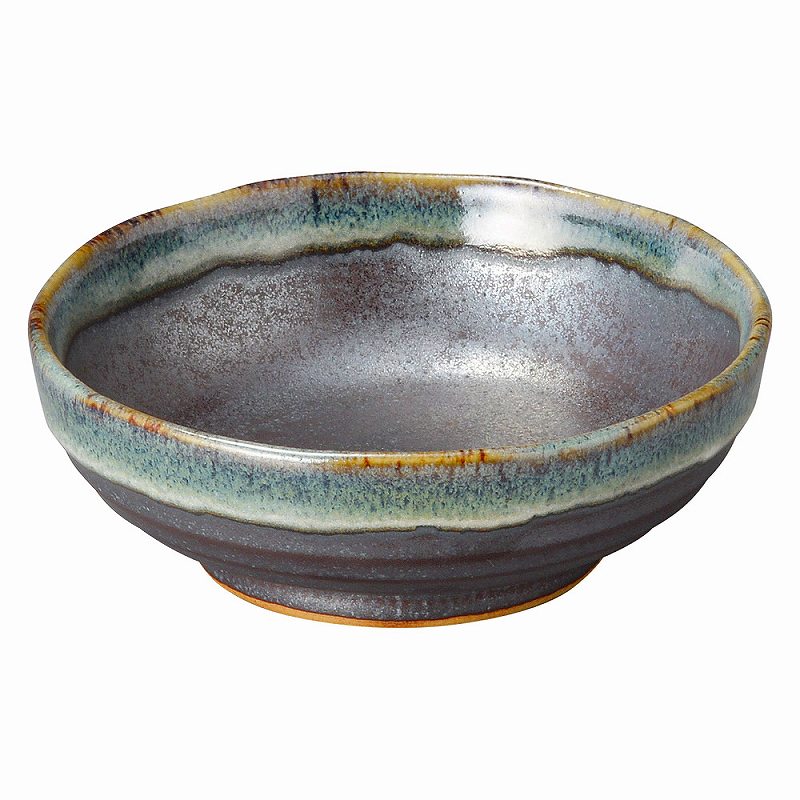 陶里 第31集 ブルー鉄釉 4.5浅鉢 77577-411