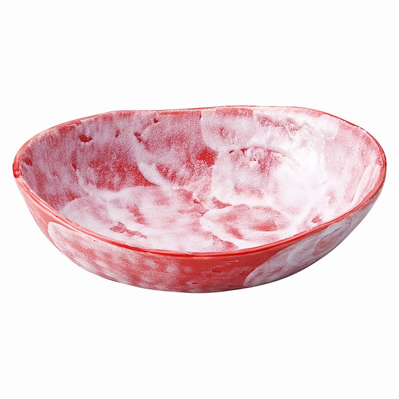 陶里 第31集 赤楽 6.3楕円鉢 77666-671