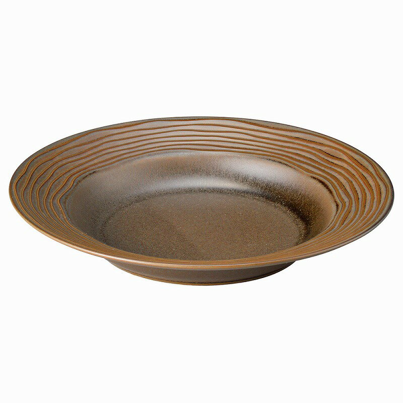 陶里 第31集 グラヴェール ラバブラウン25.5cmリムスープボウル 84131-461
