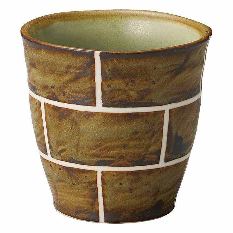 陶里 第31集 クラフトレンガ 安心カップ 茶 88654-651