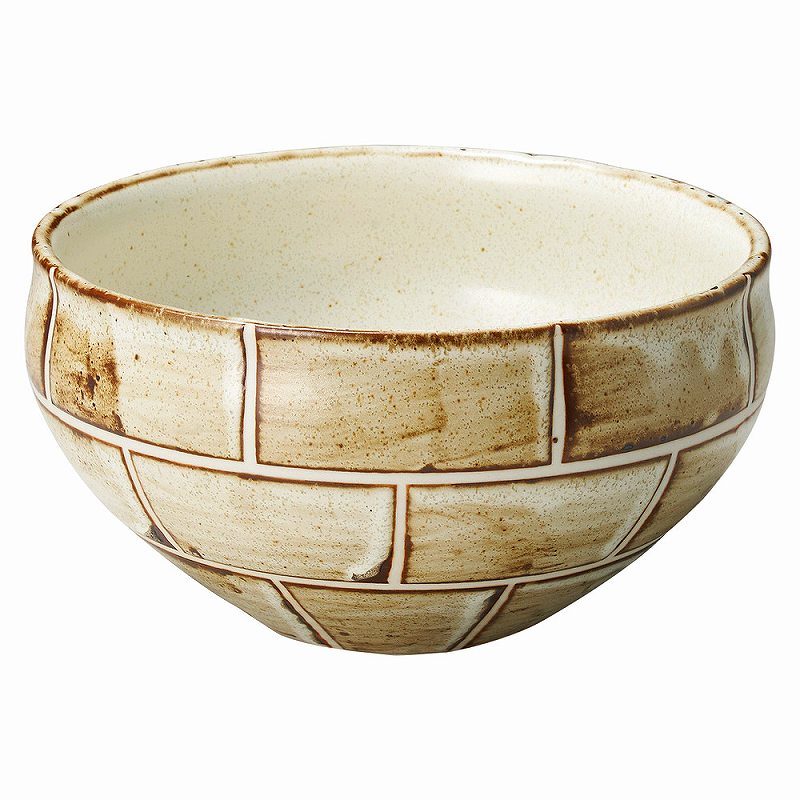 陶里 第31集 クラフトレンガ なごみ碗大 白 88665-651