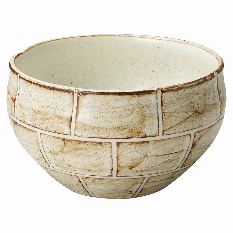 陶里 第31集 クラフトレンガ なごみ碗中 白 88667-651