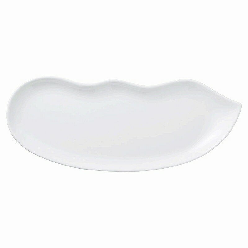 陶里 第31集 白磁 そら豆トレー（大） 90411-081