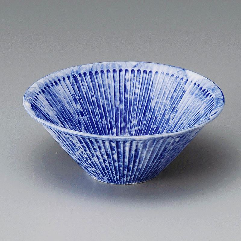 日式餐具 - 陶里 第31集 インディゴブルーしのぎ彫4.3小鉢 10413-011