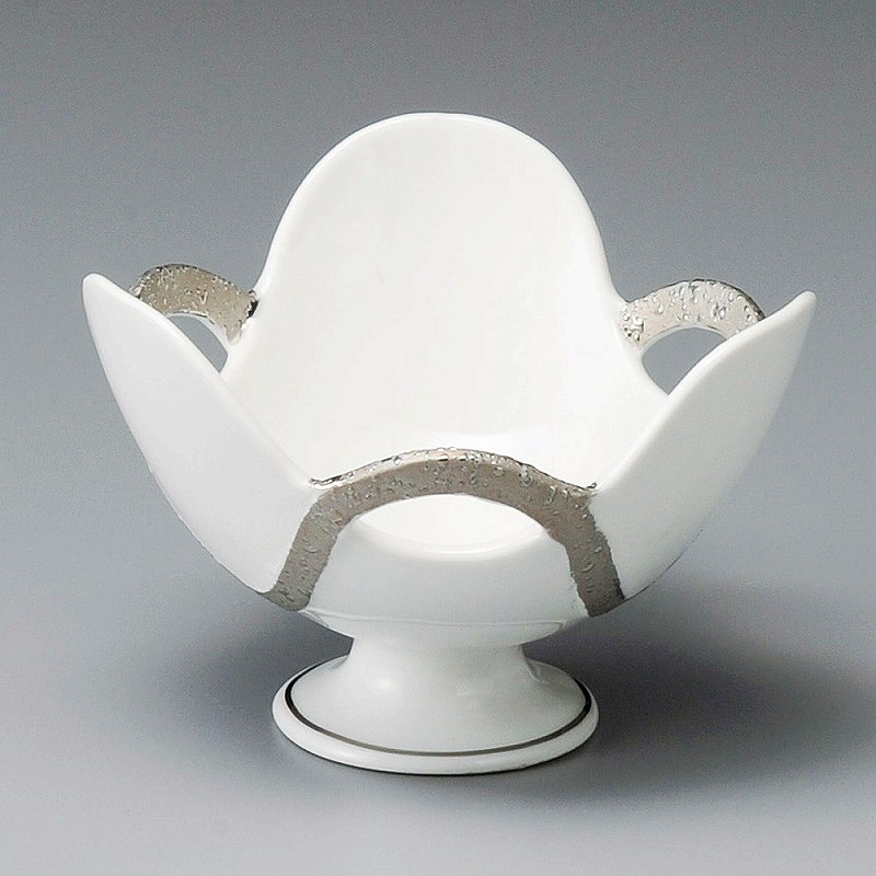 陶里 第31集 プラチナ透かし三ツ山高台小鉢 10917-181