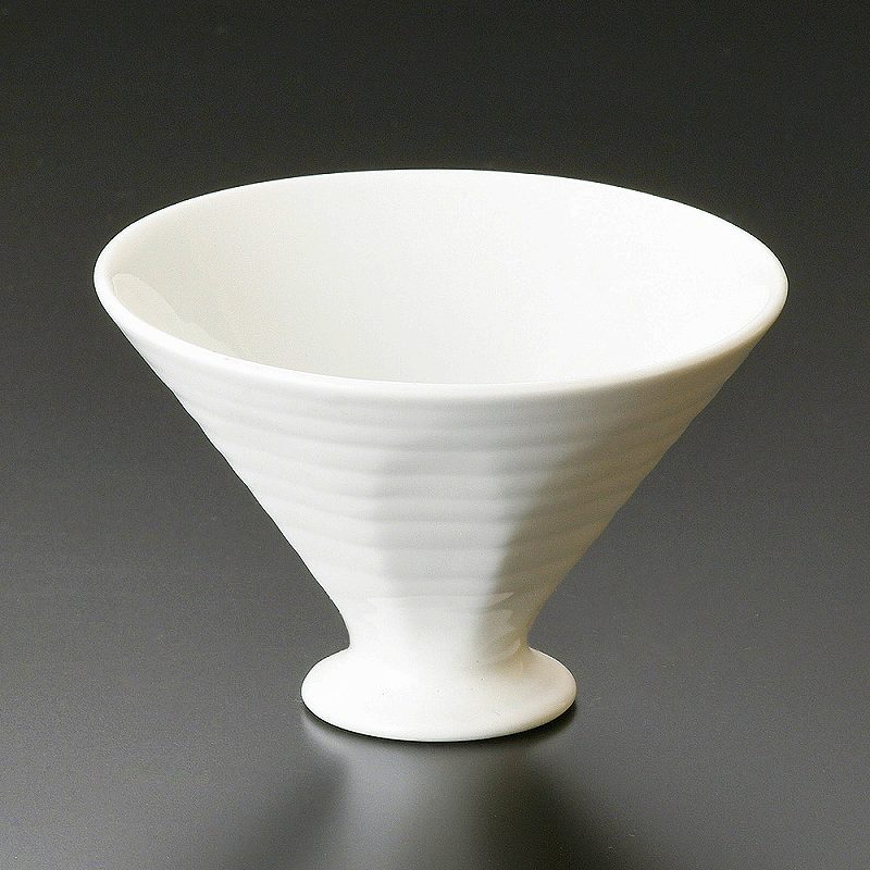 陶里 第31集 白釉3.3高台デザート 11131-491