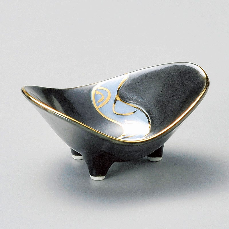 陶里 第31集 黒釉流水金彩石庭珍味 14402-181