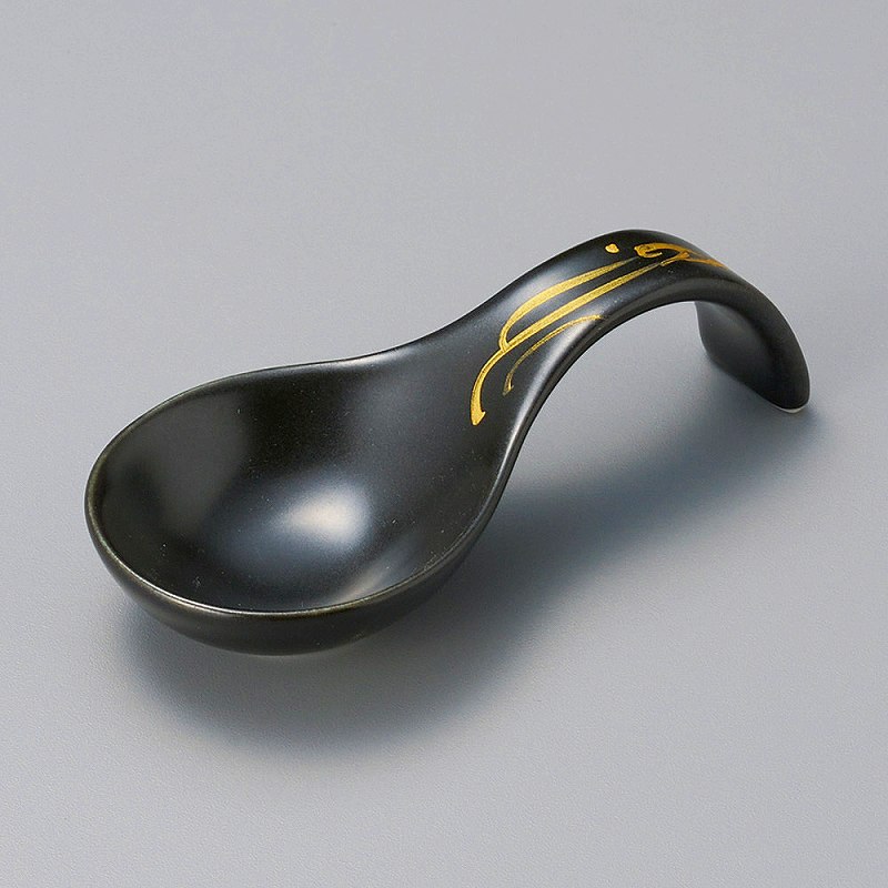 陶里 第31集 黒釉波画置き珍味 14437-401