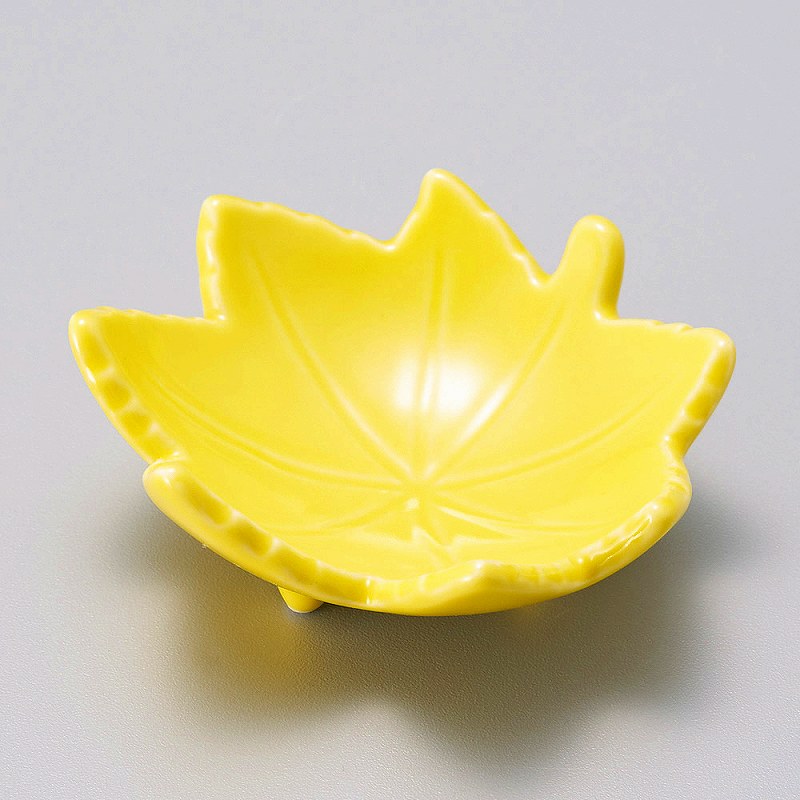 陶里 第31集 イエロー楓形小皿 15432-461