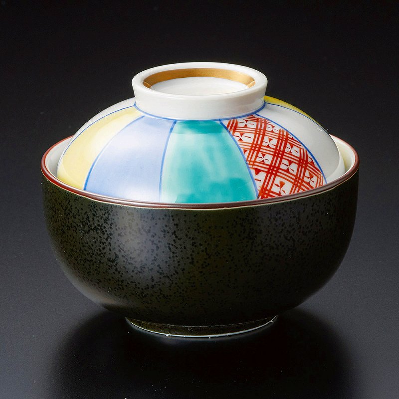 陶里 第31集 黒結晶紙風船小煮物碗 18825-471