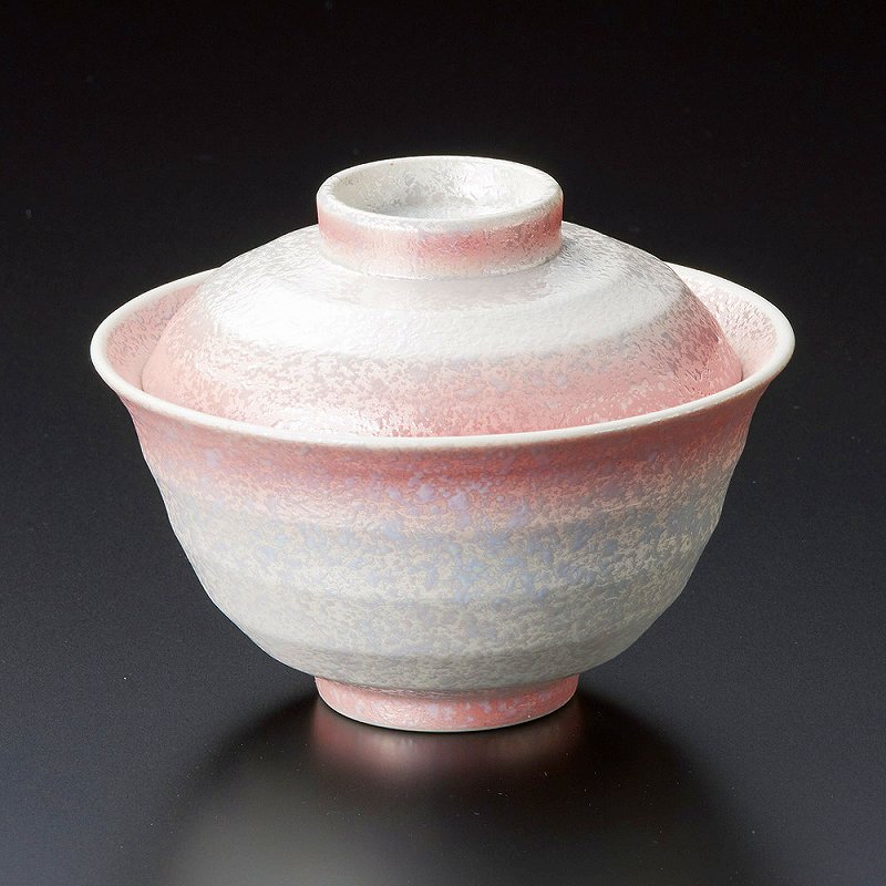 陶里 第31集 ピンクラスター段付き煮物碗 18913-471