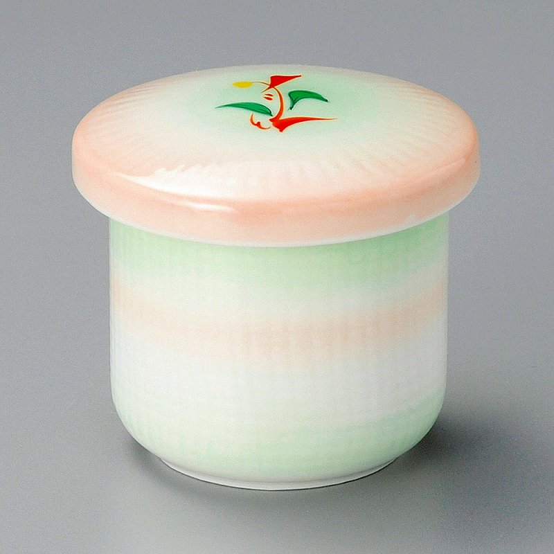 陶里 第31集 オレンジ小花あけぼのミニむし碗 19728-051