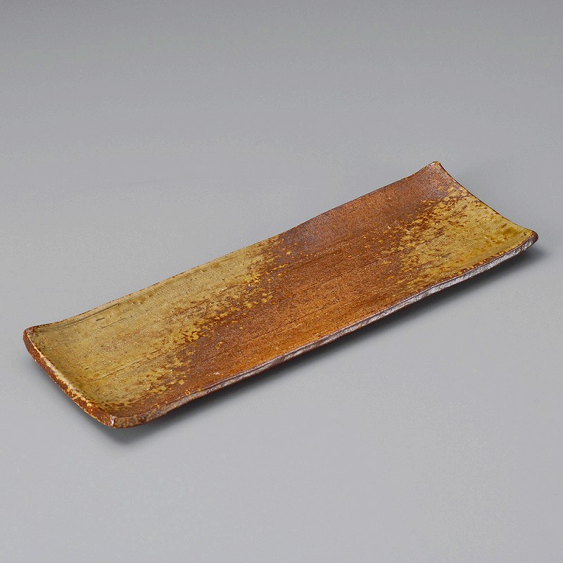 陶里 第31集 備前灰釉長角尺皿 22015-1