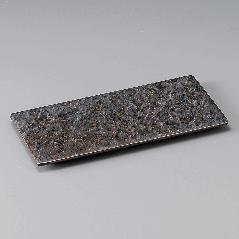 陶里 第31集 金結晶石肌23.5長角皿 22613-471