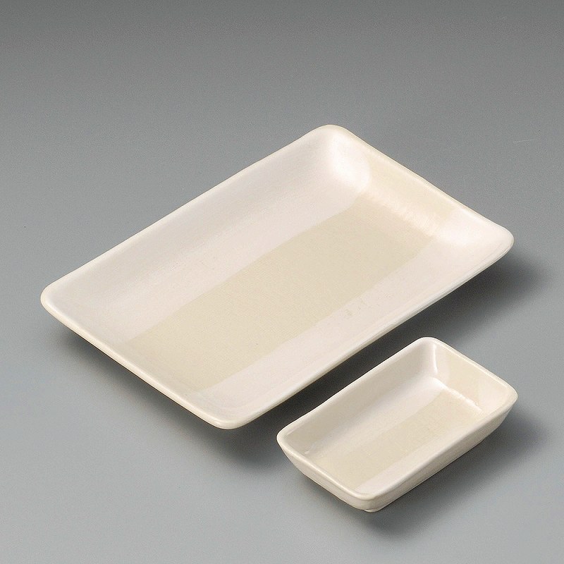 陶里 第31集 白ハケメ8.0長角皿 26223-151